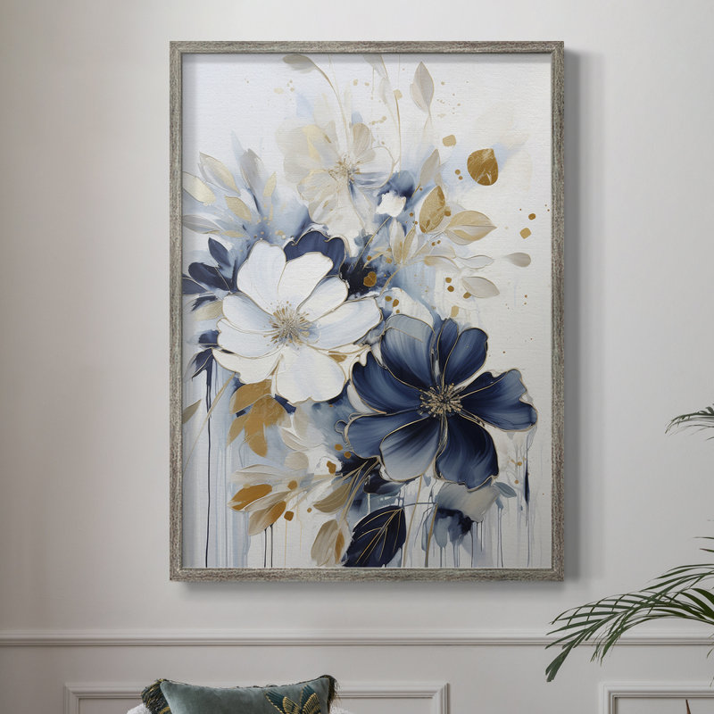 Reproduction encadrée FLORAL Series CCLxxv - bois massif, H 11 po x l 9 po