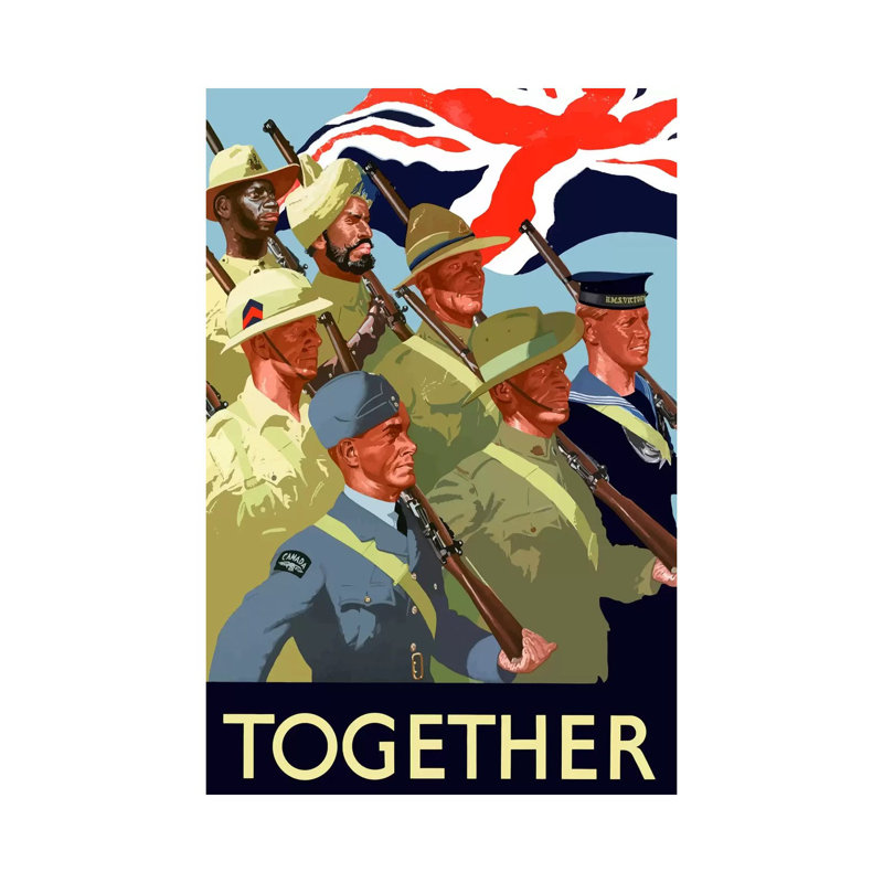 Multinational War Effort Poster by Stocktrek Images - Wrapped Canvas Print, 66.04 cm H x 45.72 cm W x 1.91 cm D