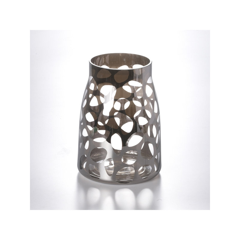 Vase de table en verre à look métallique Kimberley, H 11 po x l 7 po x P 7 po