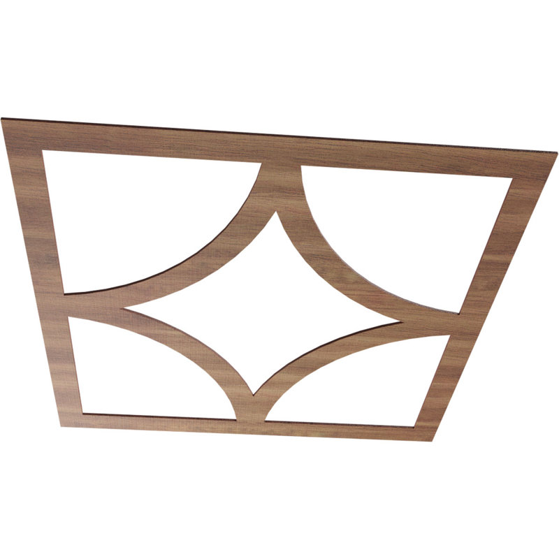 Médaillon de plafond ajouré en bois Statesman, Noyer, H 38 po x l 38 po x P 0,38 po