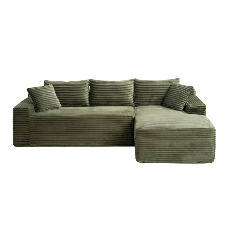 Canapé modulaire 94,5 po Cloud, Chaise verte à gauche