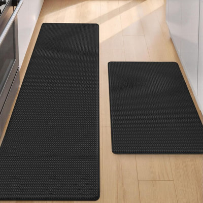 Castelford Plaid Memory Foam Water Resistant Anti-Fatigue Non-Skid Kitchen Mat
