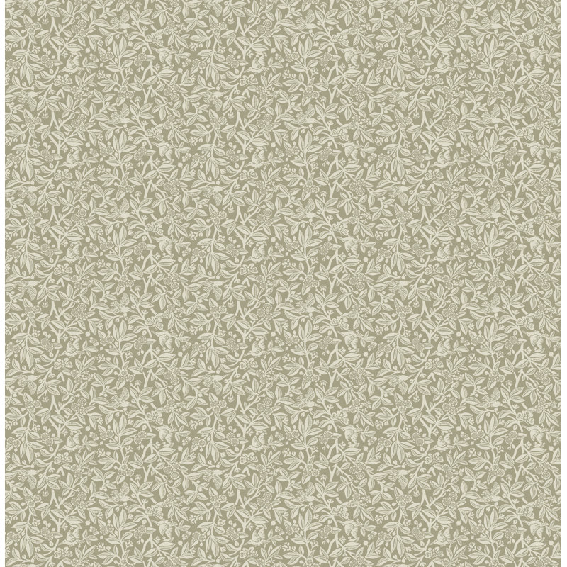 Papier peint Laura Ashley Nutgrove Lichen, Brun