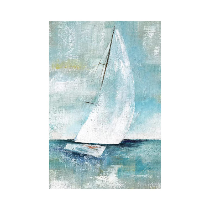 «Come Sailing I» par Nan - reproduction d'art sur toile tendue, H 40 po x l 26 po x P 1,5 po