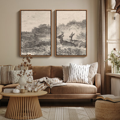 Framed Wall Art Vintage Antique Classic for Bedroom
