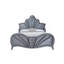 Grand lit en velours gris Dante