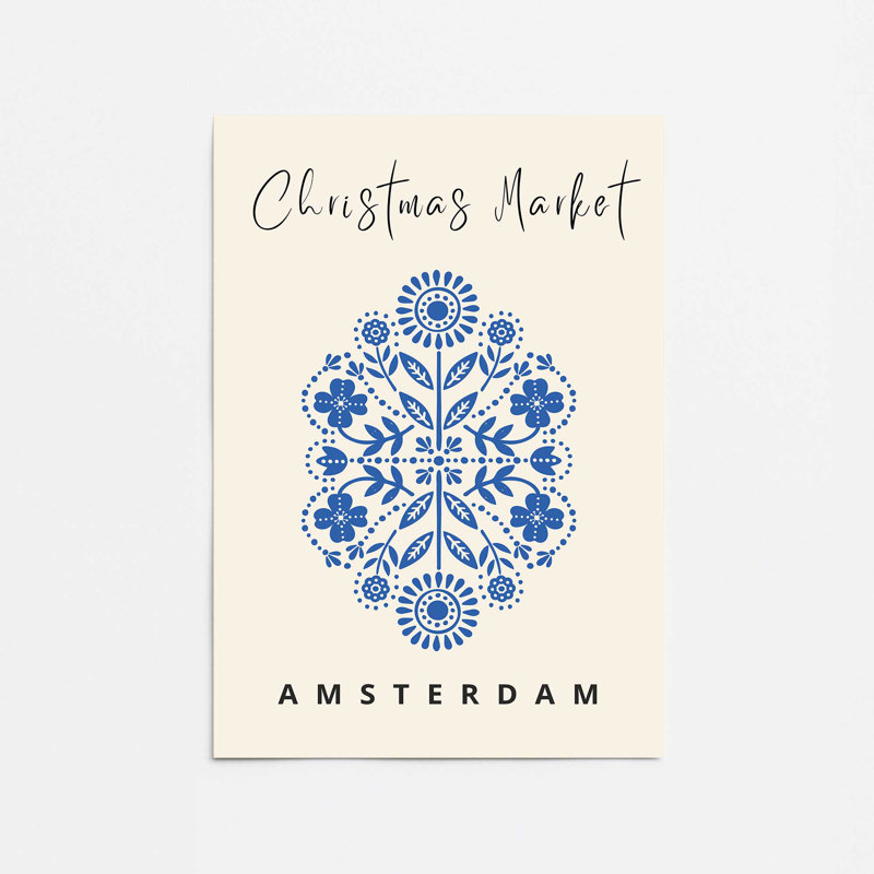 Affiche de marché de Noël III, Papier, H 20 po x l 16 po
