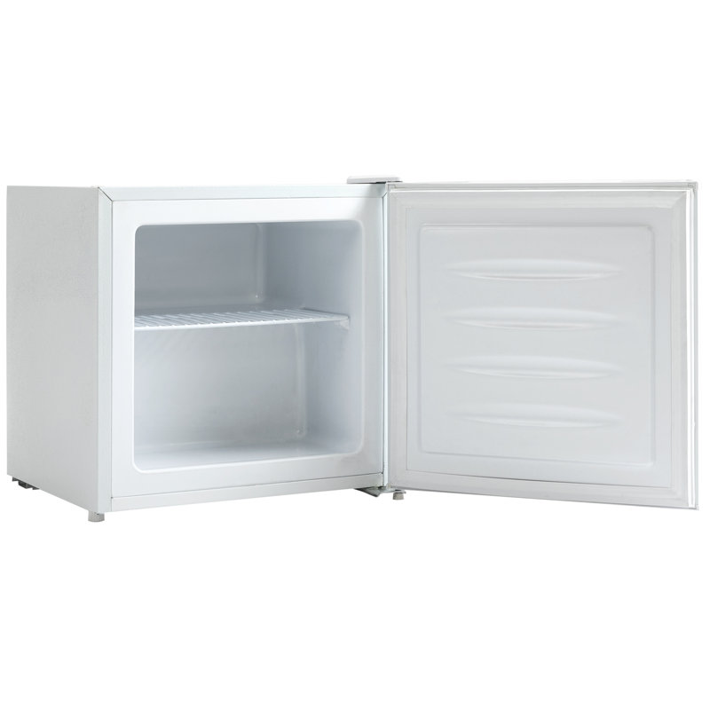 HomCom 1.1 Cubic Feet Countertop Mini Fridge with Freezer, White