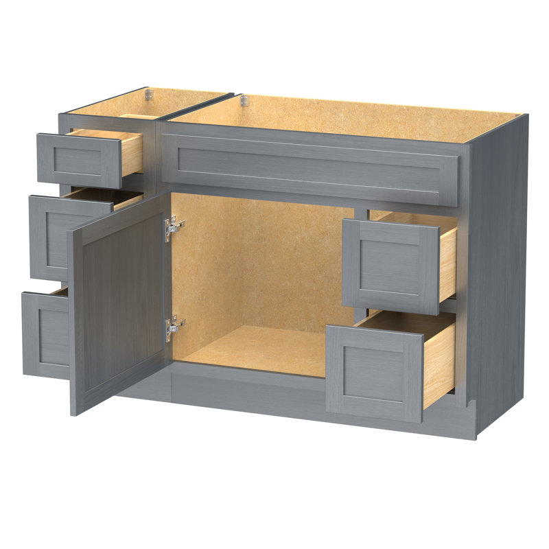 Base de meuble-lavabo simple 48 po seulement, Argenté