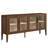 Nell 72" Glass Door Sideboard Storage Display Cabinet