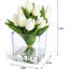  Ensemble de 2 tulipes artificielles dans un vase, 12 têtes en polyuréthane Real Touch