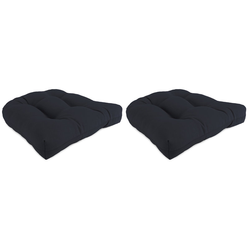 Outdoor Wicker Seat Cushion, Navy