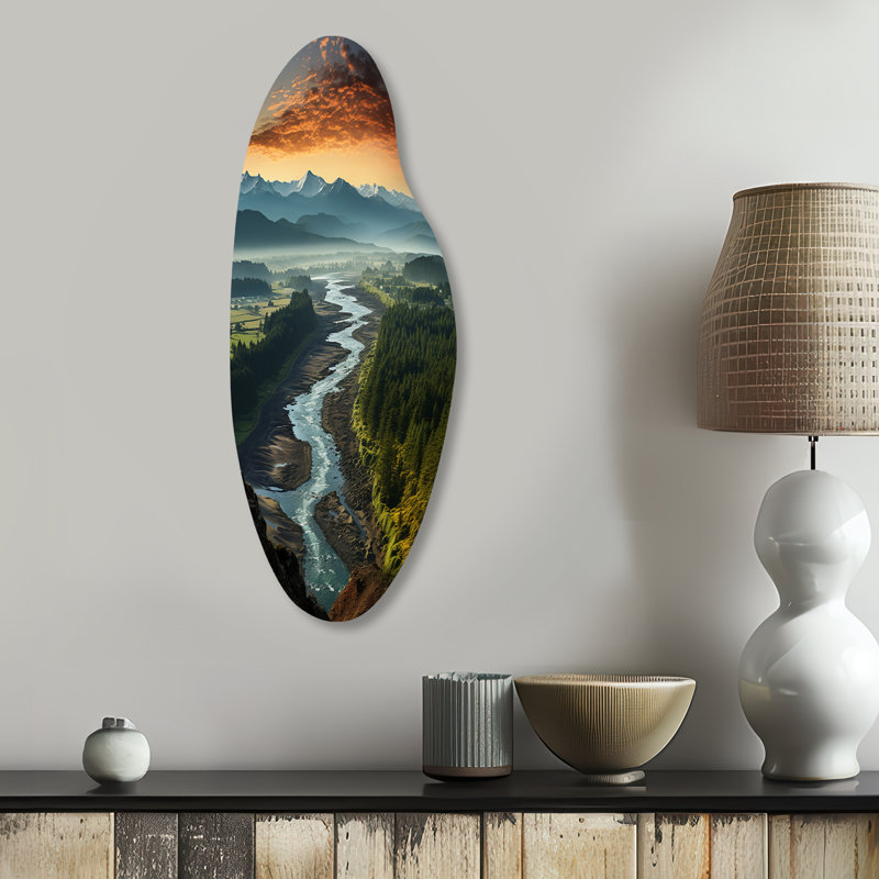 Décoration murale Haralda Oregon River Landscape III - Oregon, H 30 po x l 11 po x P 1 po
