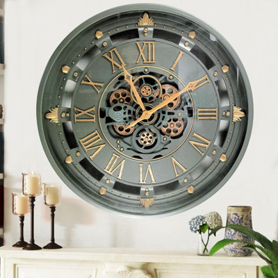 Oversized The Gears Clock 66cm Wall Clock