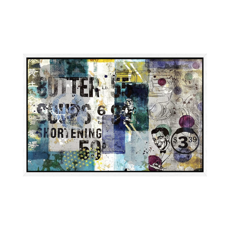 Guns And Butter Disaster by Taylor Smith - Print on Canvas, 45.72cm H x 66.04cm W x 3.81cm D, White Framed