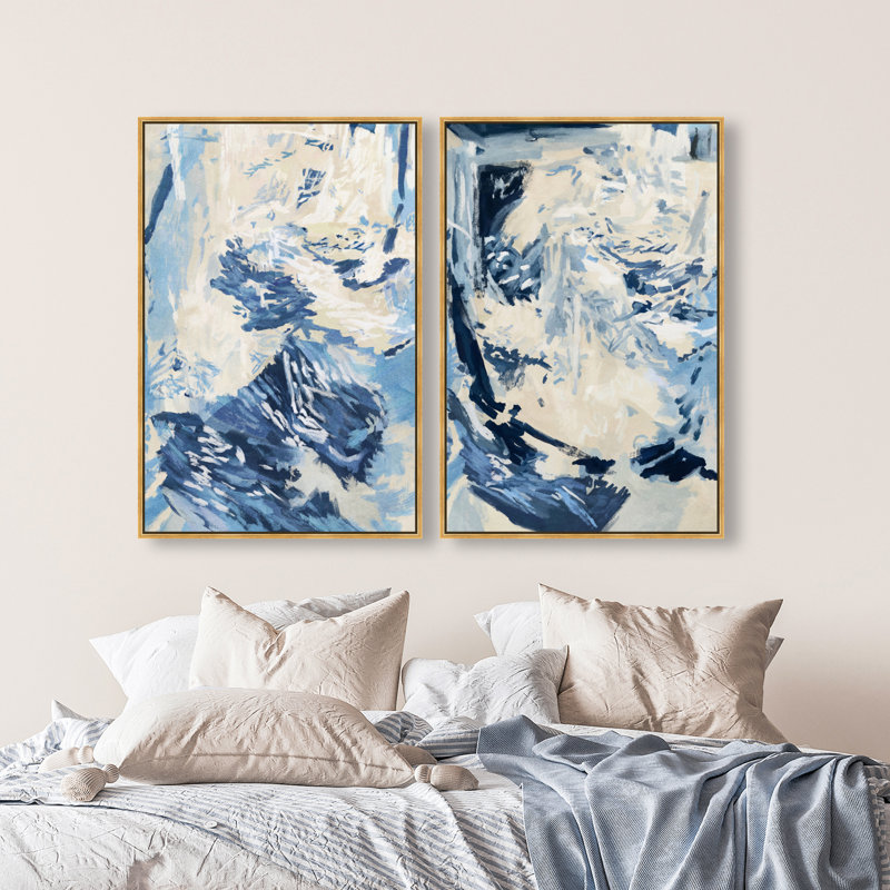 Coastal Feel Set Set by Oliver Gal, 31"H x 46"W, Gold Floater Frame