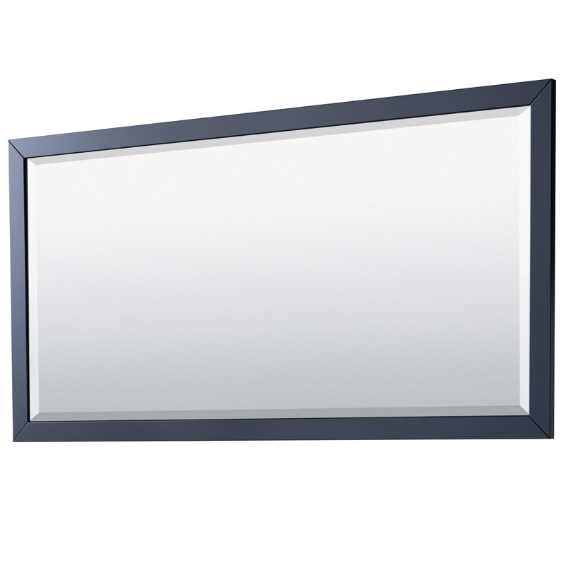 Daria 71'' W Double Bathroom Vanity Base, Dark Blue/Matte Black