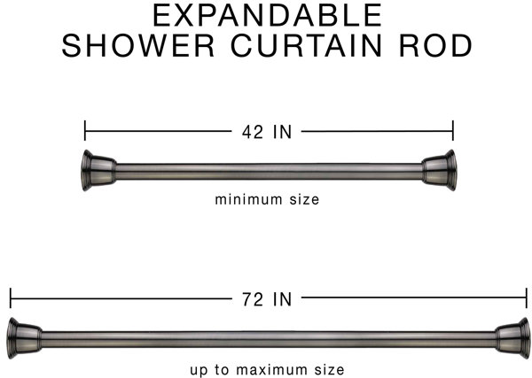 Splash Home Eiraeis Aireis Adjustable Straight Tension Shower Curtain Rod &  Reviews