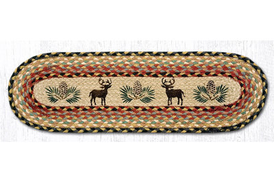  ST-OP-57 Deer/Pinecone Oval Stair Tread 27"x8.25"