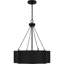 Luminaire suspendu noir mat 4 lumières Surrayah