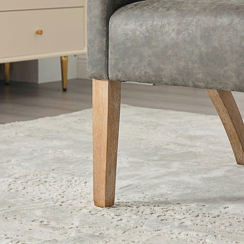 Chaise rembourrée en polyuréthane, Gris