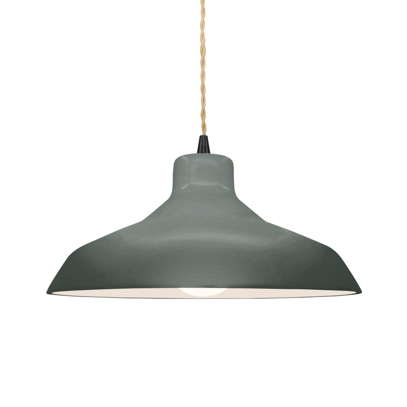 Gela 1 - Light Dome Pendant, Matte Black, 6.25" H x 13.5" W x 13.5" D