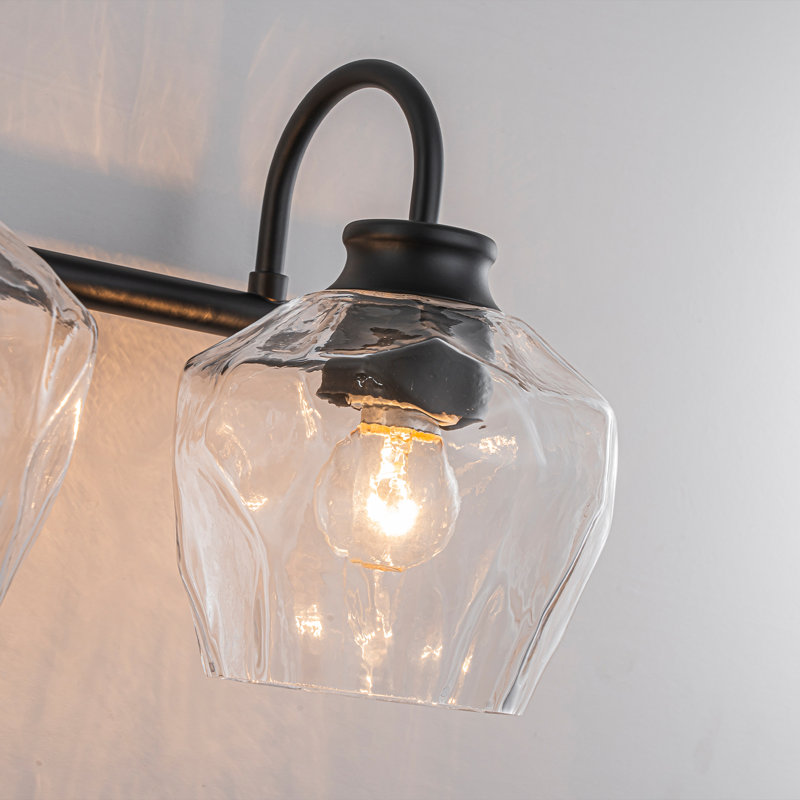 Éclairage pour meuble-lavabo à intensité variable Montalto, Noir mat, Quatre lumières