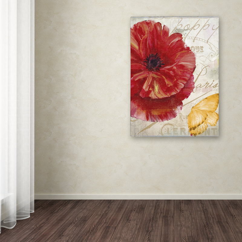 "Jadaya Red Poppy" par Color Bakery, impression sur toile tendue, H 32 po x l 24 po x P 2 po