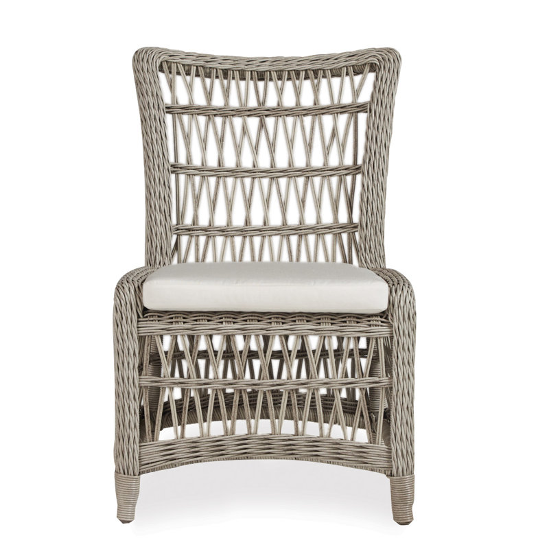 Mackinac Outdoor Dining Side Chair, Bamboo Bay Sky