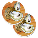 Ceramic Round 2 Piece Car Coaster Set