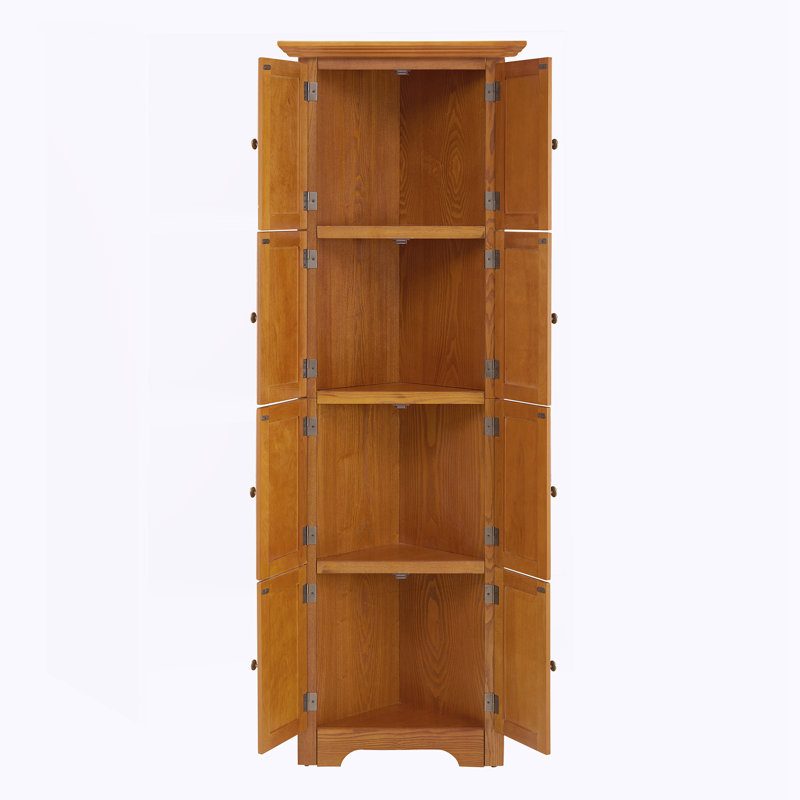 Corner Cabinet and Shelves, Oak