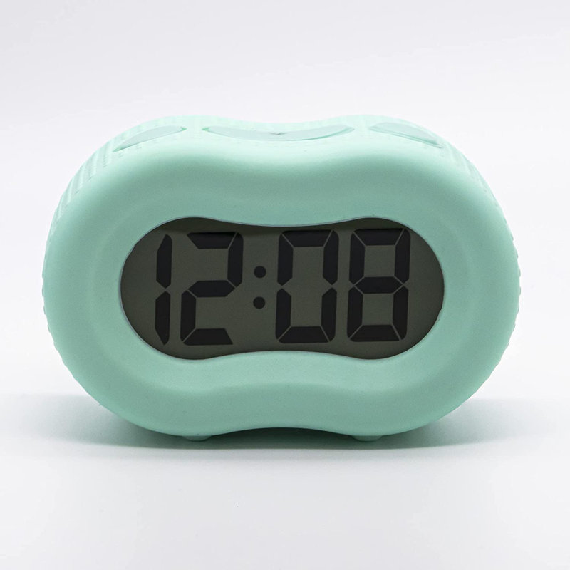 Réveil-matin en caoutchouc blanc TL, Vert menthe