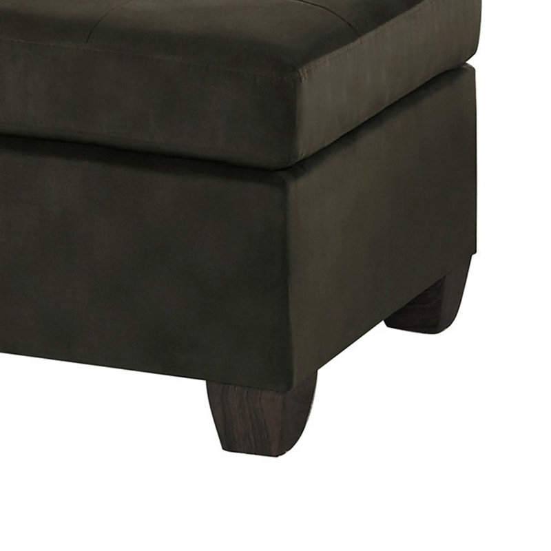 Irven Upholstered Storage Ottoman, Chocolate Brown