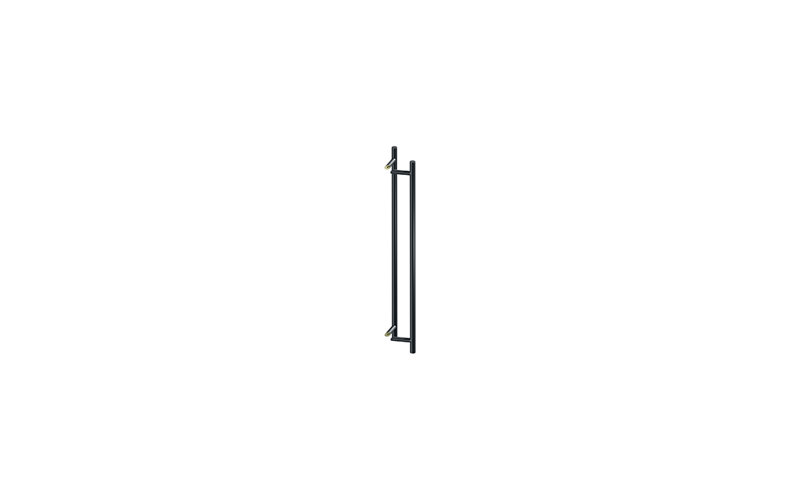 Deltana SSPORBB48U19 48" BACK-TO-BACK ROUND OFFSET PULLS in Paint Black