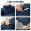 Modern Oversized 262cm Boneless Corner Sofa L-Shaped Corduroy Sofa With Storage Pockets-985689597-985689599