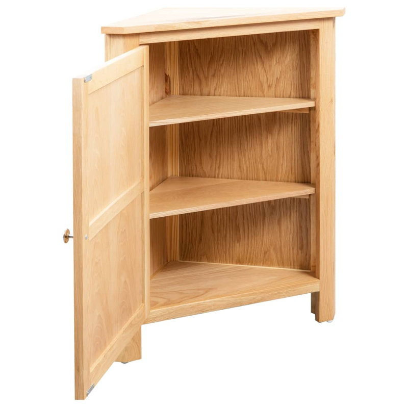Armoire de salon en bois massif et chêne massif, Brun
