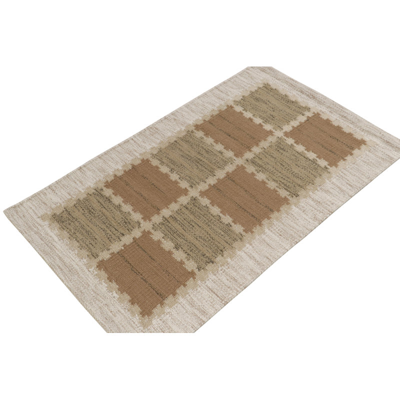 Scandinavian Wool Geometric Area Rug, Rectangle 12' x 16'