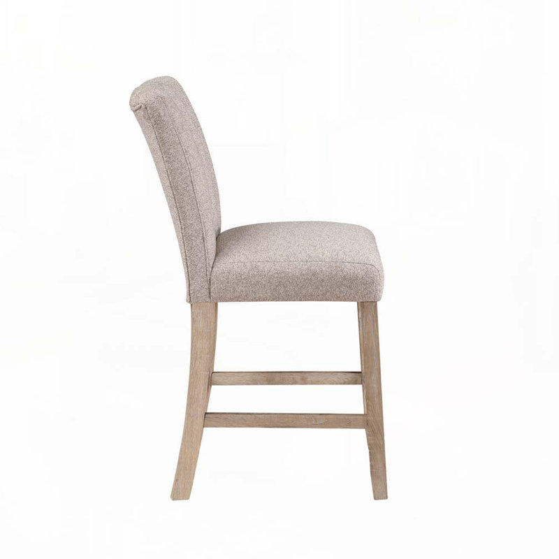 Wood Frame Bar Stools, Beige