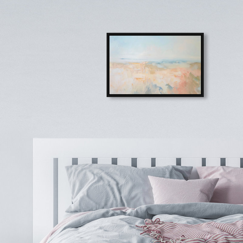 Tidal Borderland II Canvas Abstract Print by Oliver Gal, Black Frame, 15 x 10, 11"H x 16"W, Black Frame
