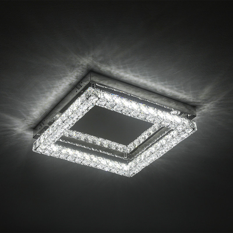 Aazim Chrome LED Flush Mount