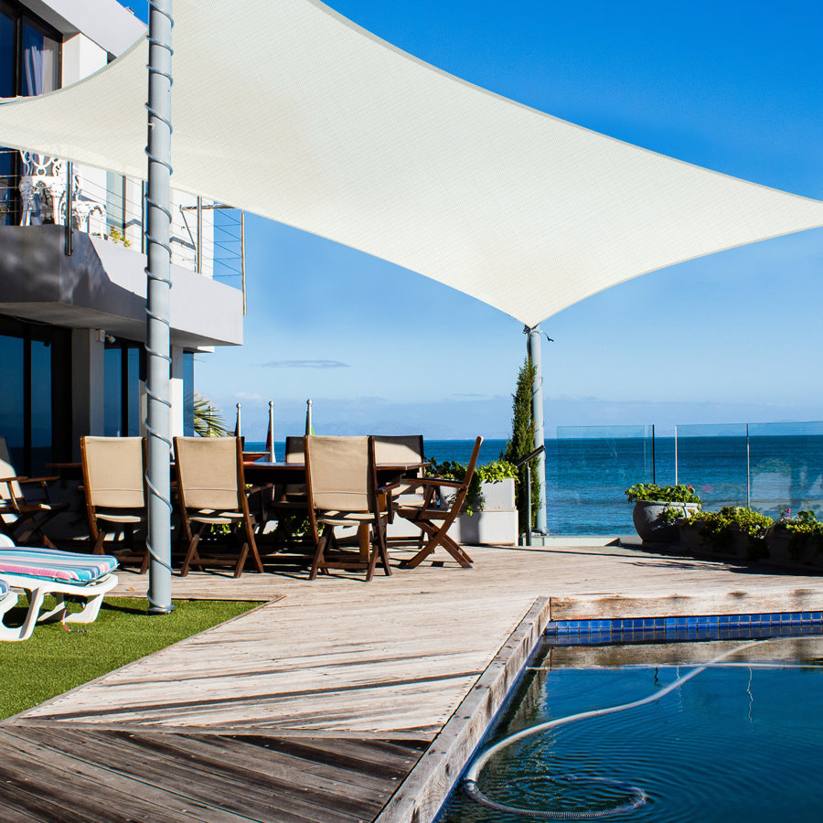 Yescom 19X13ft 97% UV Block Rectangle Sun Shade Sail Outdoor Patio Pool Garden Yard Lawn Carport Cover Net Awning Canopy Lake Blue