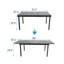Ensemble repas d'extérieur avec chaises pivotantes et table extensible 7 pièces Argyri