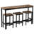Counter Height Extra Long Dining Table Set With 3 Stools Pub Kitchen Set Side Table With Footrest-1043827641-1043827640