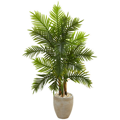 60'' Faux Palm Tree in Ceramic Planter