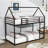 Neveah Twin Over Twin Metal House Bunk Bed-2005464521