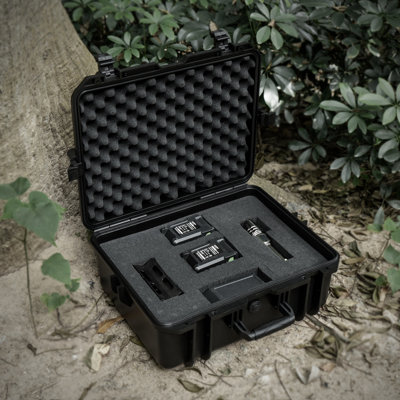Waterproof Plastic Box With Folding Handles, Ideal For Photographers' Gear - Black Injection Molding Case, And , Digital Accessories