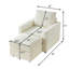 Chaise longue Classic Corduroy - Canapé modulaire beige avec accoudoirs larges