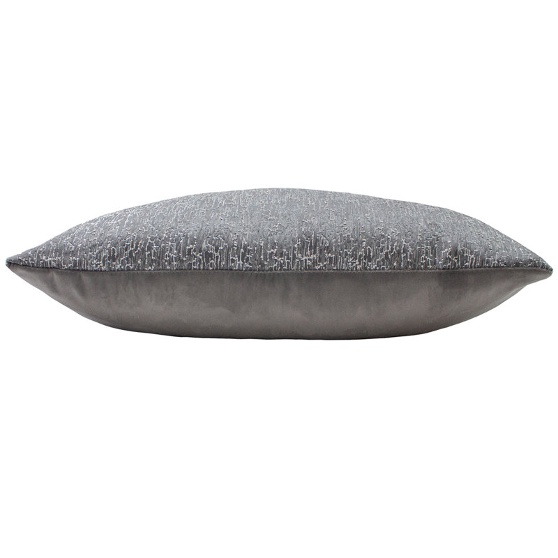 Geometric Square Throw Cushion, Slate/Steel