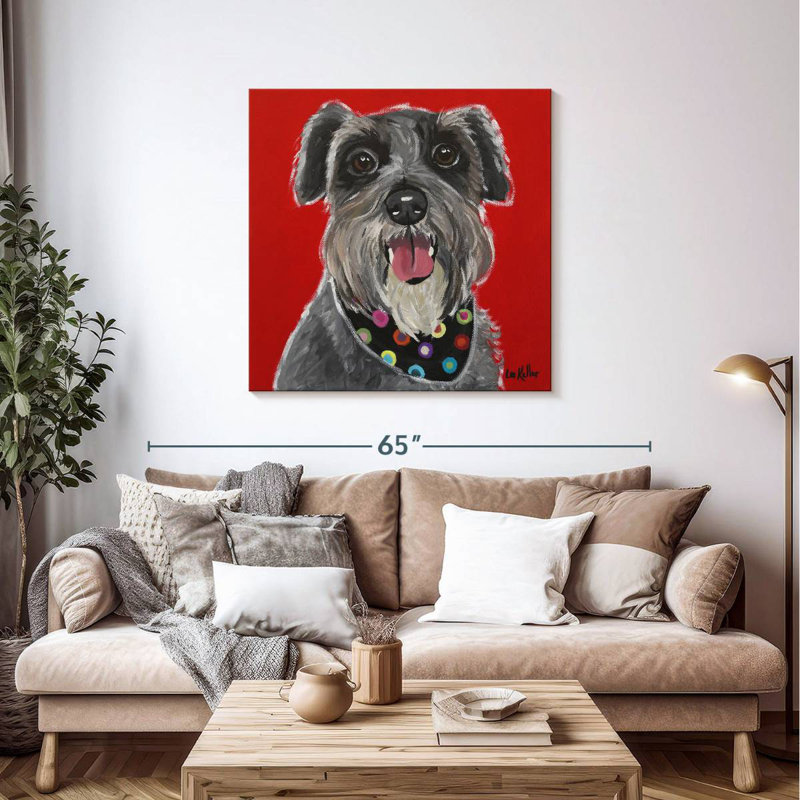Crowle Schnauzer Bandana, 39" H x 39" W