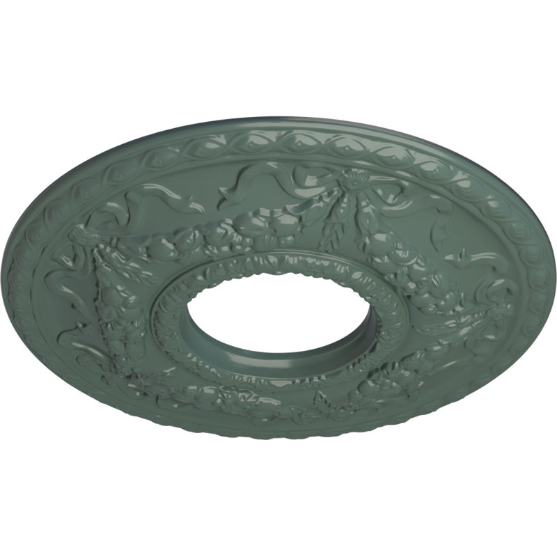 Médaillon de plafond Endurathane Hurley, DE 22 1/8 po x P 7 1/4 po x P 1 3/4 po (convient aux auvents jusqu'à 7 1/4 po), finition en nuage peinte à la main